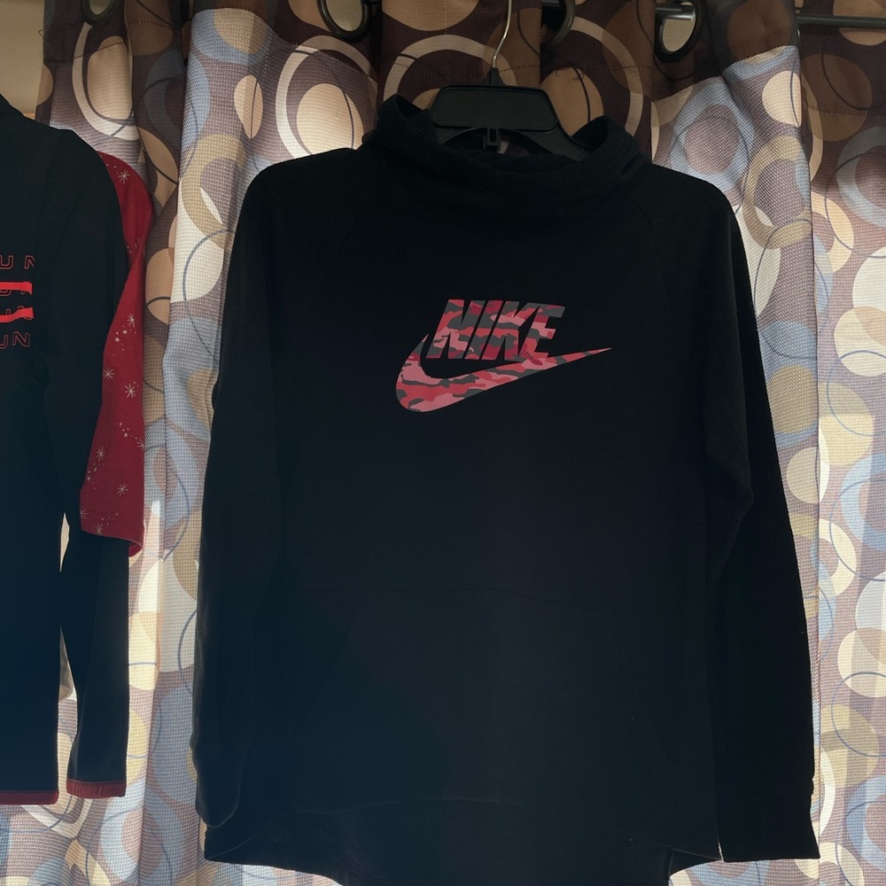 Nike sweatshirt with pink camo logo
